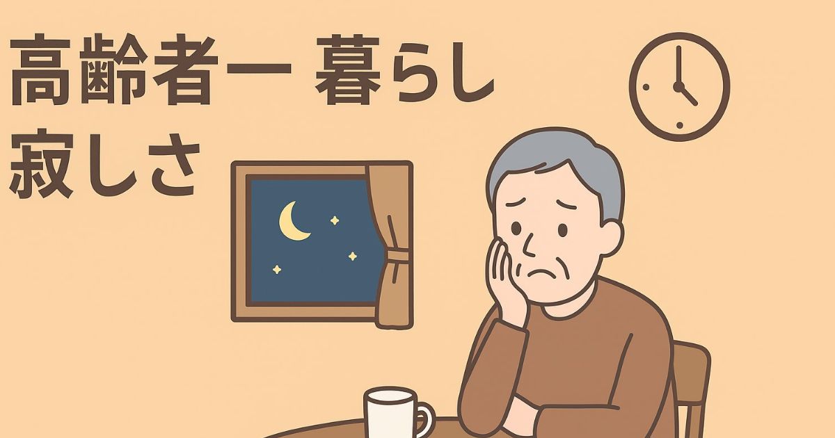 高齢者一人暮らしの寂しさを解消するのイメージ画像