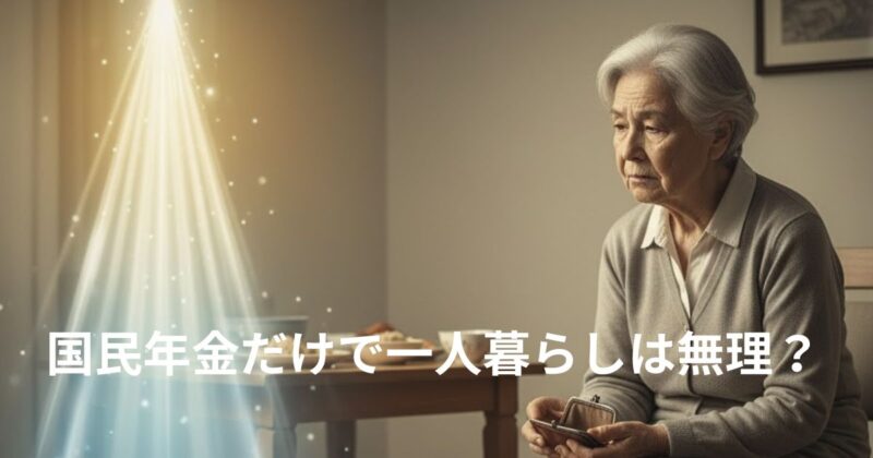 国民年金だけで一人暮らしは無理？