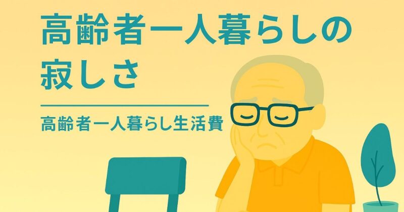 高齢者一人暮らしの寂しさを解消するのイメージ画像