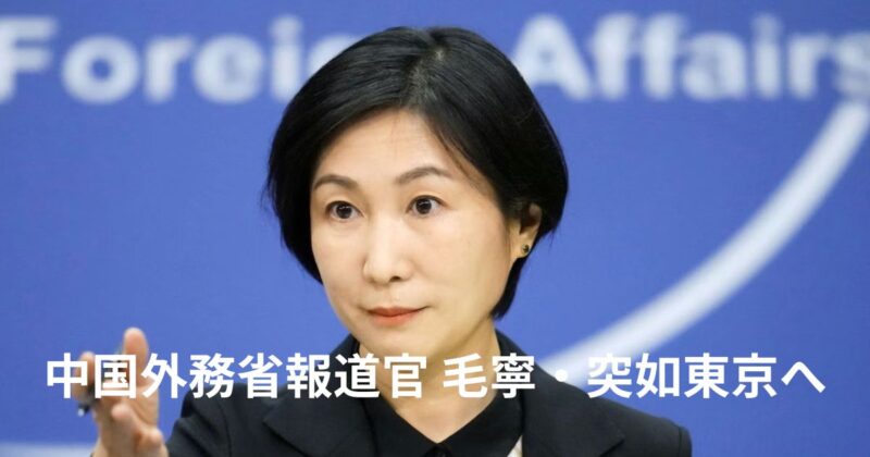 中国報道官毛寧が東京に到着？のイメージ画像