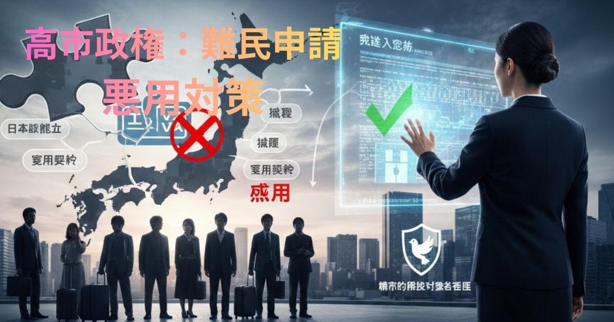 高市政権：難民申請悪用対策のイメージ画像