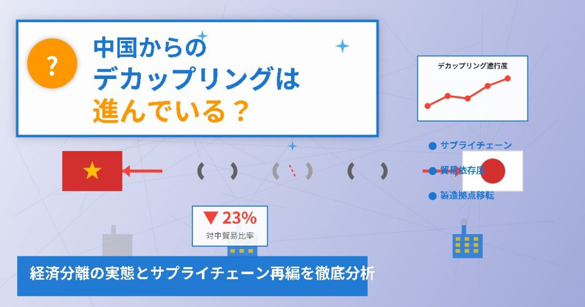 中国からのデカップリングは進んでいるの？のイメージ画像