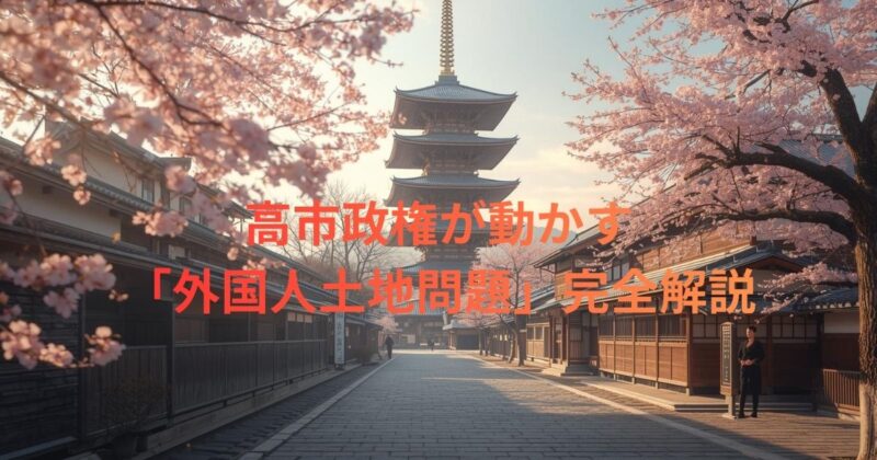 高市政権外国人土地問題取り組みのイメージ画像