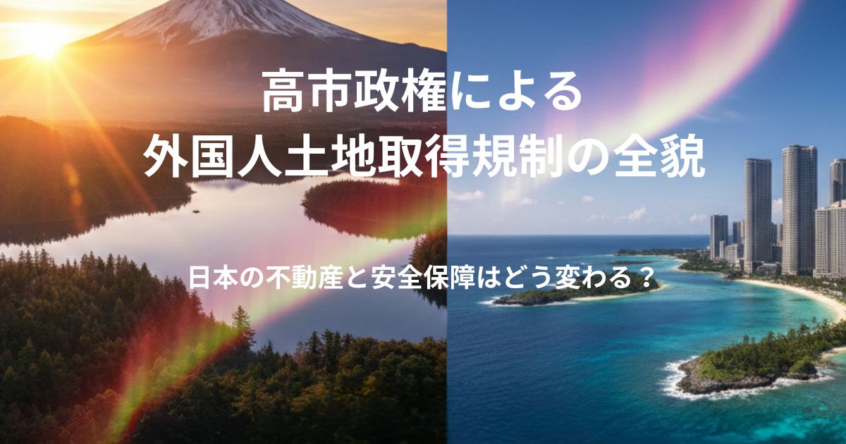 高市政権外国人土地購入問題のイメージ画像