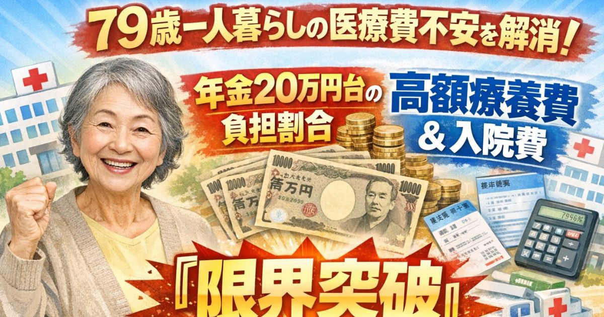 後期高齢者一人暮らしの医療費不安を解消！
