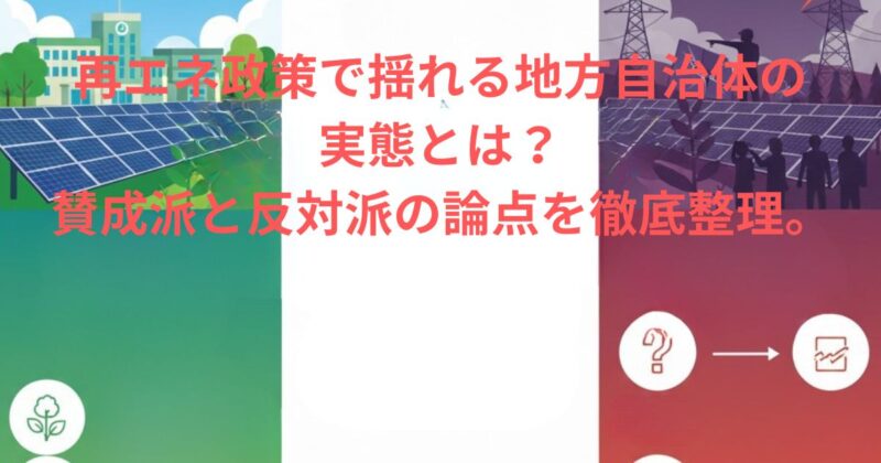 再エネ政策で揺れる地方自治体の実態とは?のイメージ画像