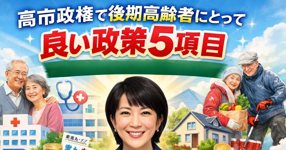 高市政権で後期高齢者が得する政策5選のイメージ画像