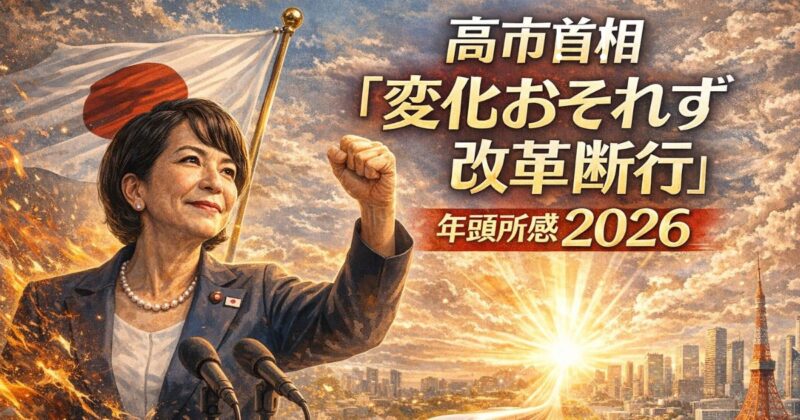 高市首相年頭所感2026のイメージ画像