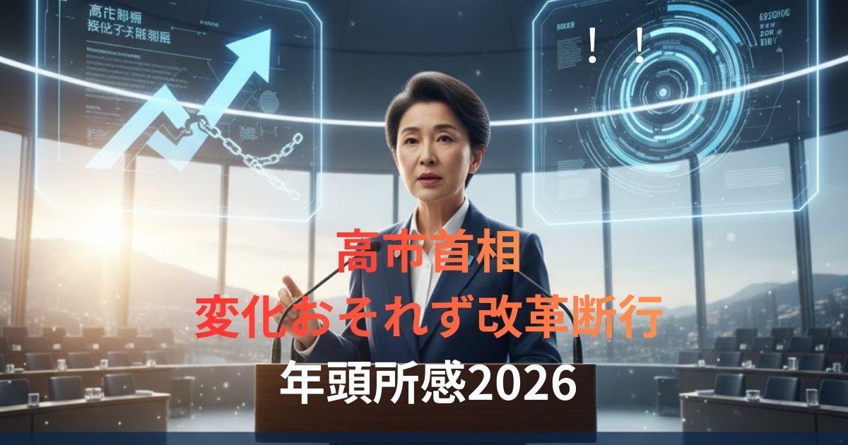 高市首相年頭所感2026のイメージ画像