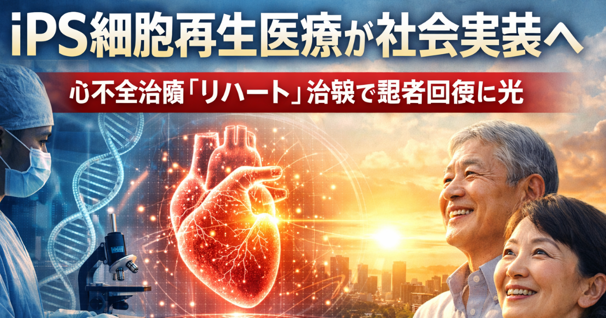 心不全治療「リハート」治験で患者回復に光のイメージ画像