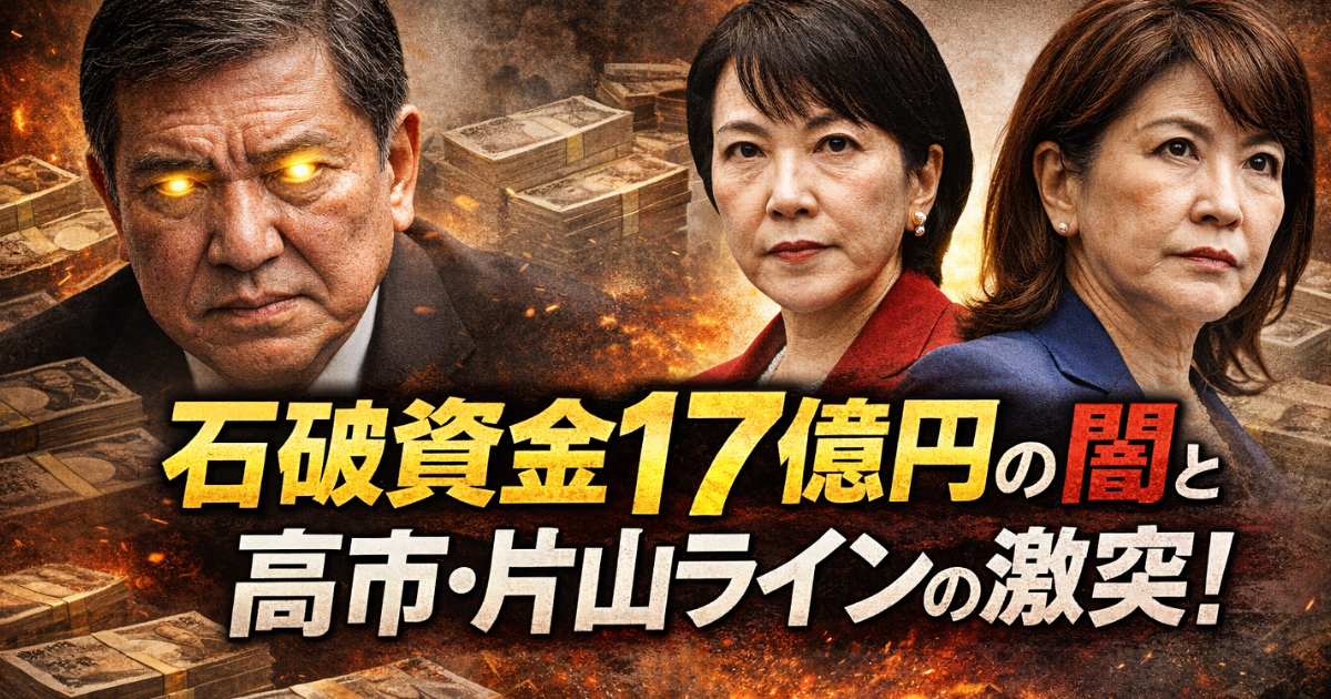 石破資金17億円の闇と高市・片山ラインの激突！のイメージ画像