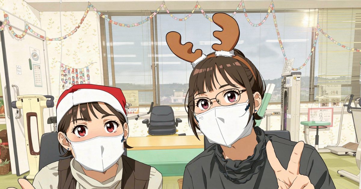 クリスマスのデイサービスAI画像