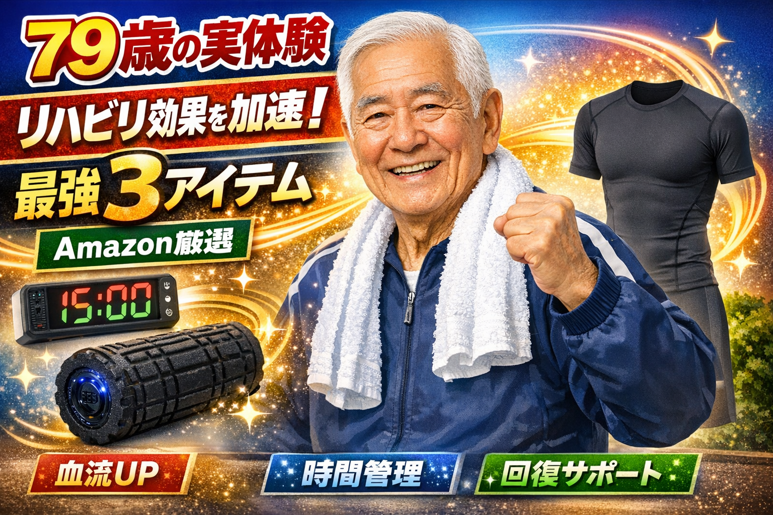 リハビリ効果を加速させる最強3アイテムのイメージ画像