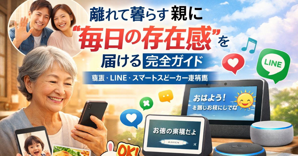 離れて暮らす親に毎日寄り添う方法のイメージ画像