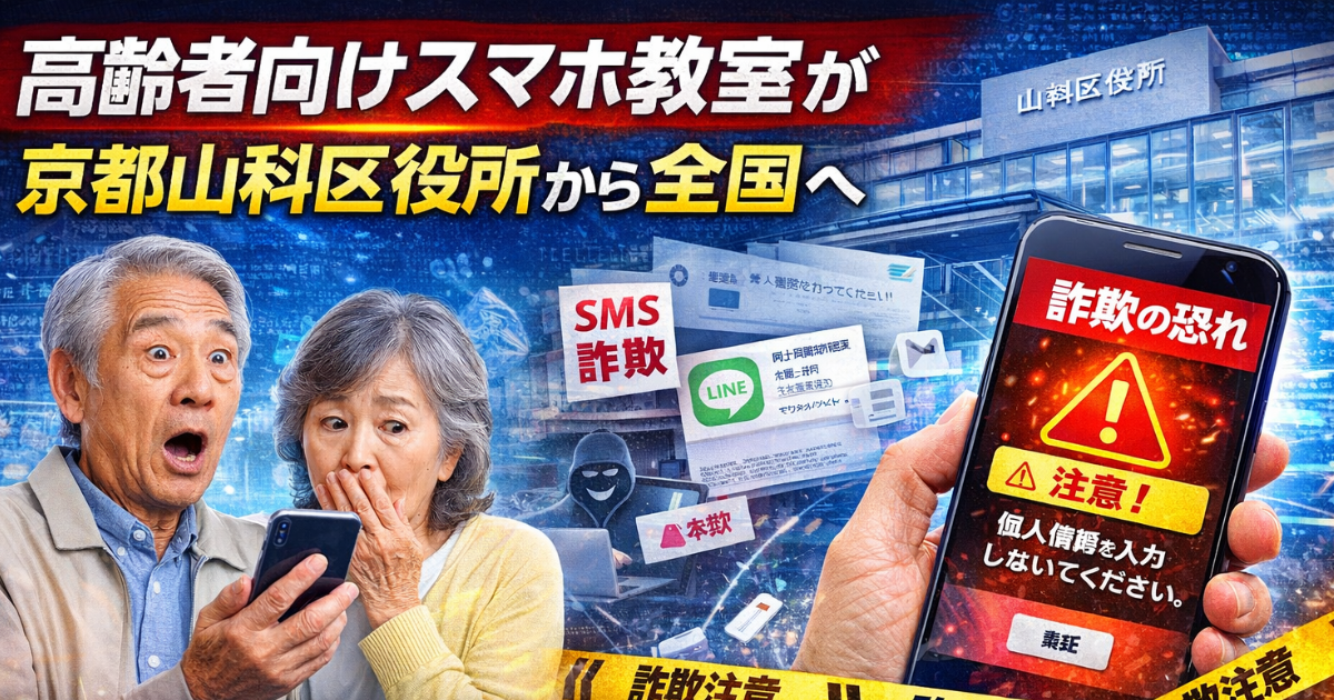 高齢者スマホ教室は詐欺対策の切り札のイメージ画像