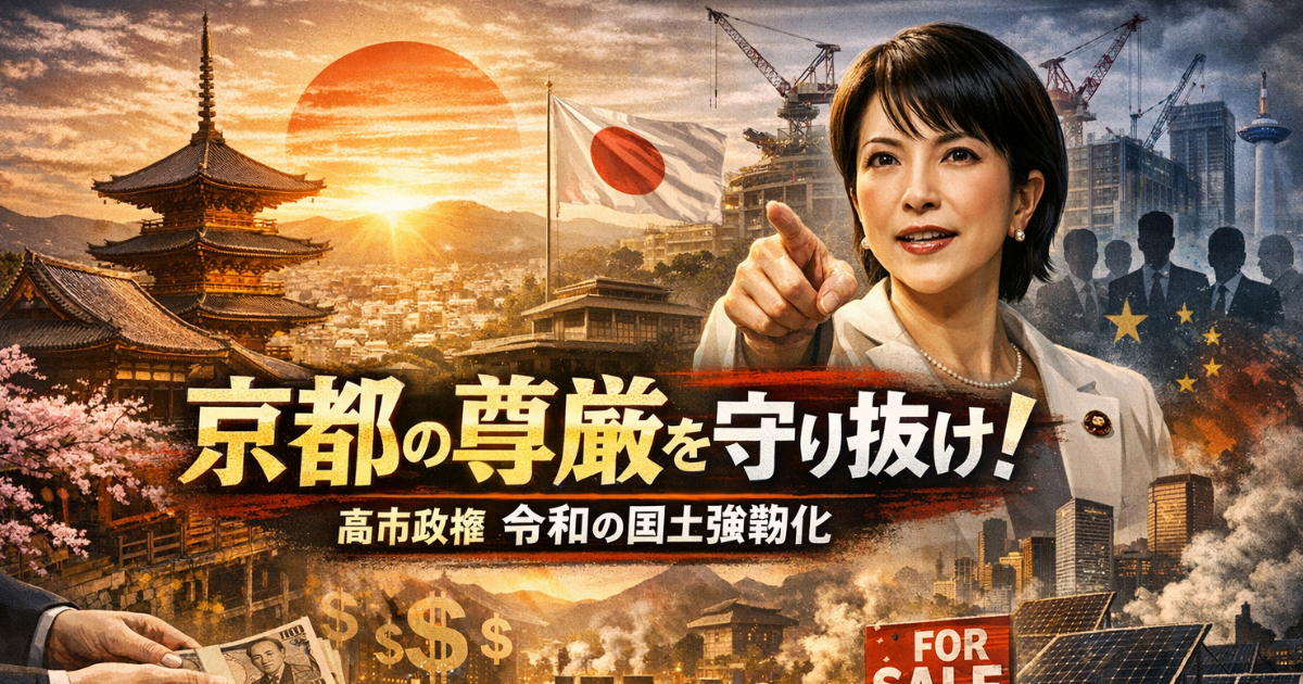 京都の地価高騰を止める！高市政権のイメージ画像