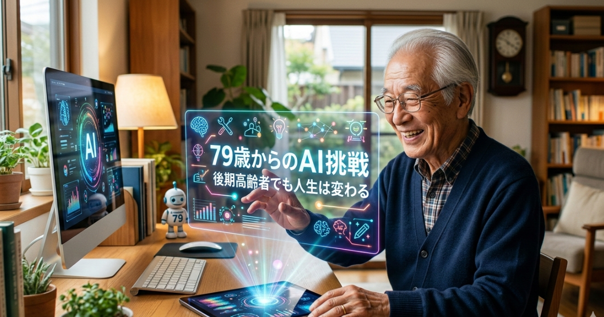 79歳・身体障害1種1級の筆者がAIと出会い人生に活気を取り戻した実体験のイメージ画像
